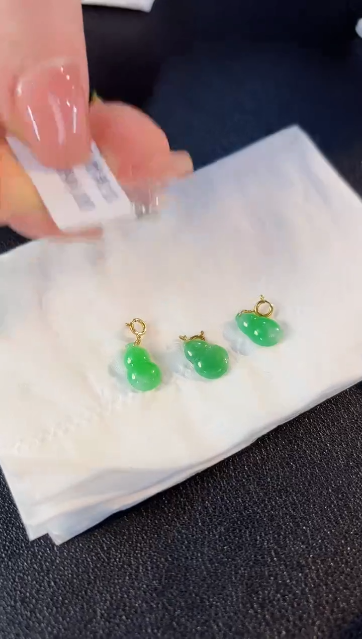 【闪购商品】翡翠颈饰18K金镶嵌25缅料A货/多样性发货/一件