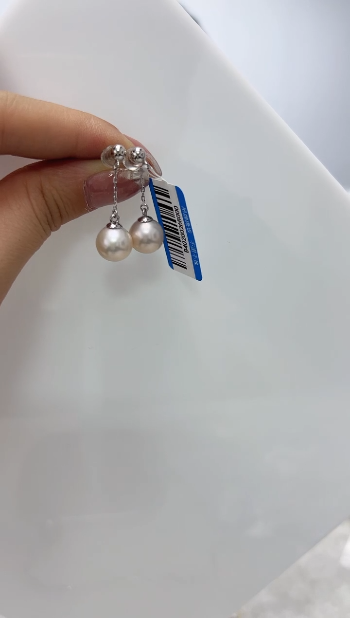 【闪购商品】淡水珍珠DA银S925镶嵌耳饰 B402