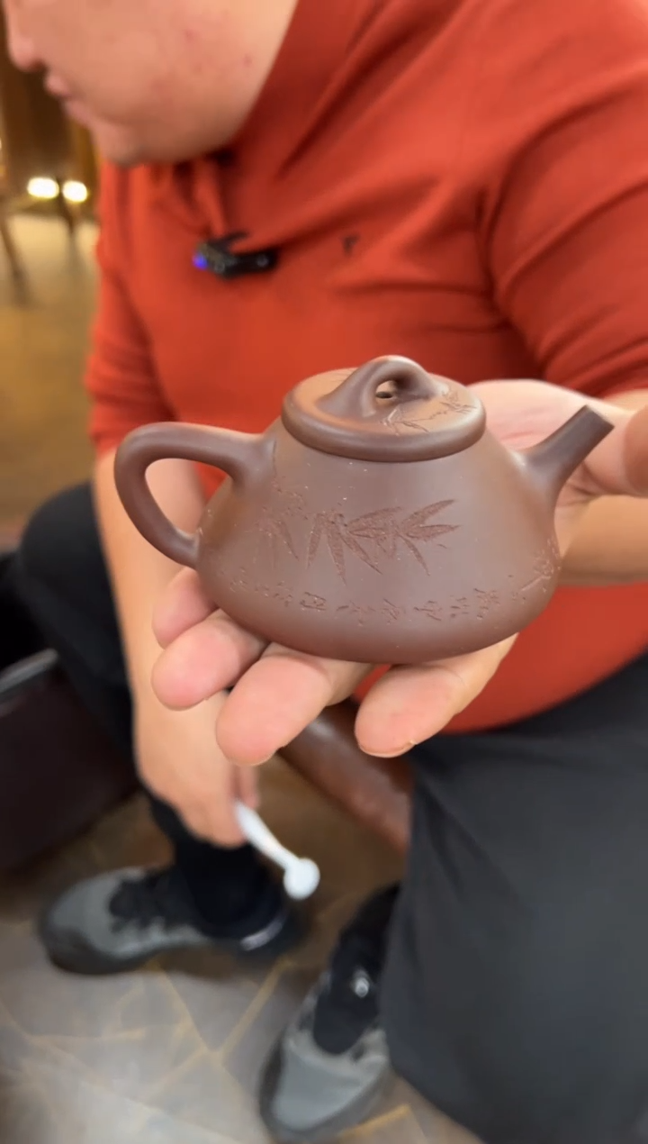 【闪购商品】紫砂茶壶【头哥手工壶】子冶石瓢底槽清刻绘