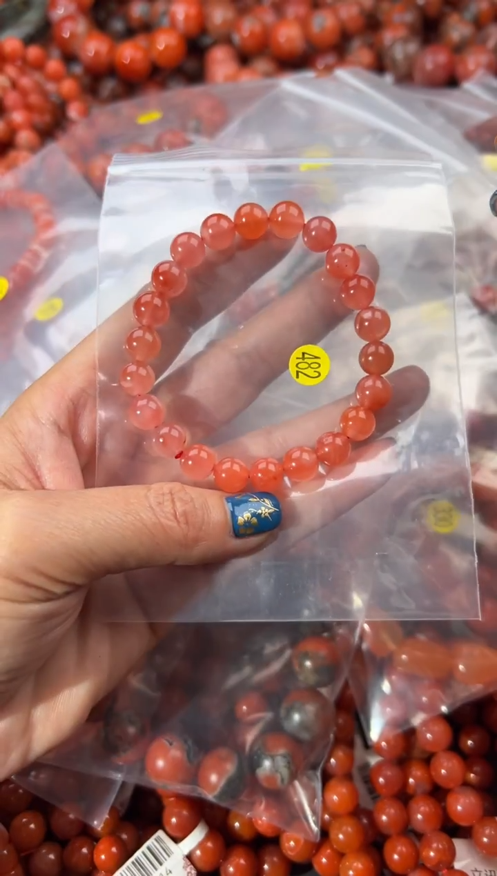 未镶嵌手串南红玛瑙8+