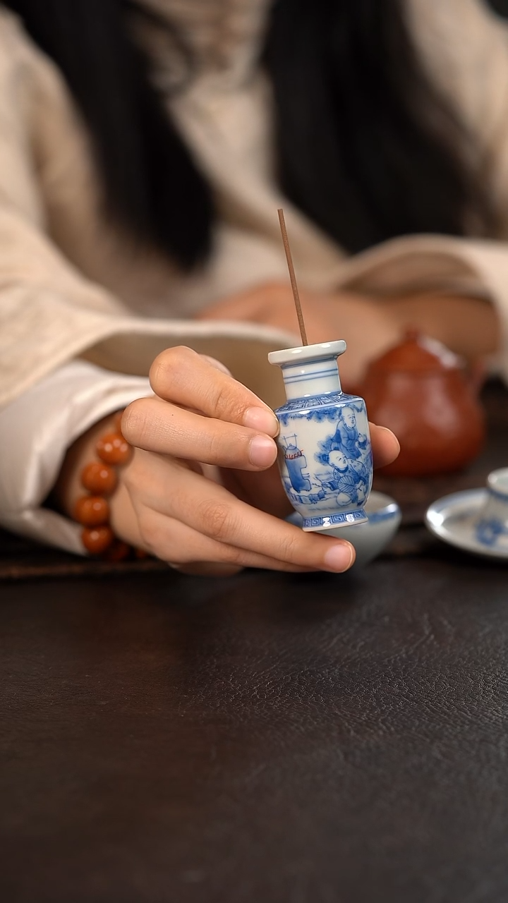 【闪购商品】杯聚澜堂童子煮茶香插盖置