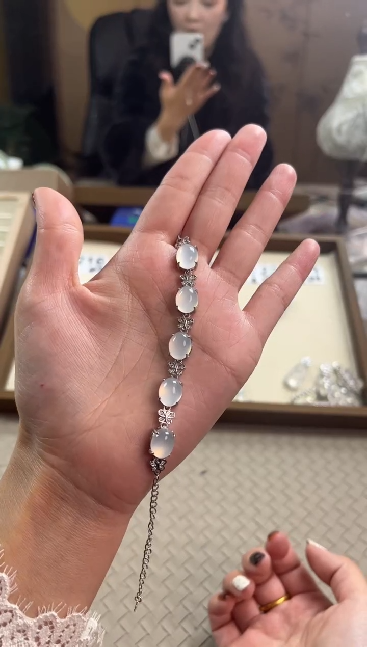 手镯玛瑙/玉髓合金216不带链子