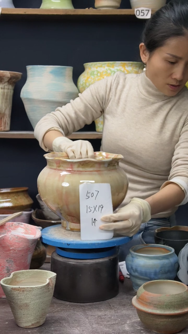 景德镇花盆默认微瑕507