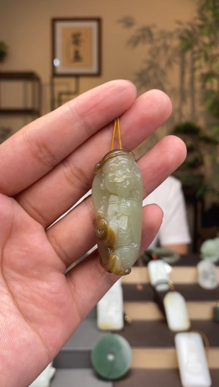 和田玉未镶嵌吊坠(不含链)1