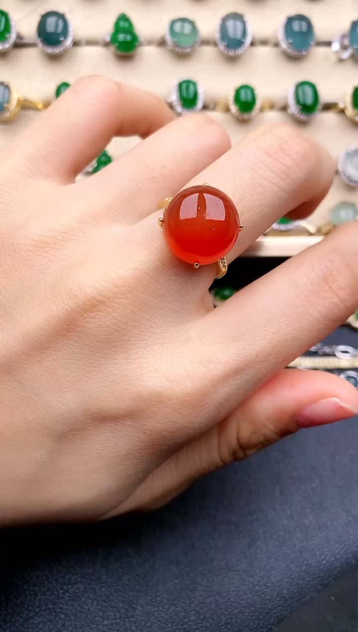 【闪购商品】玛瑙/玉髓戒指未镶嵌.....
