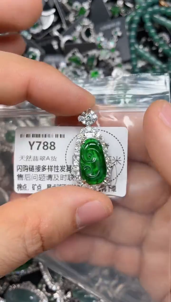 颈饰未镶嵌翡翠Y788吊坠