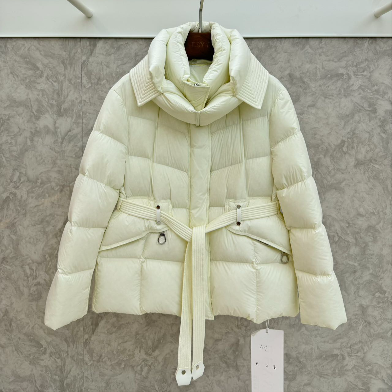 【维姐精选】DS 【大溪地】腰带抽绳X型白鸭绒羽绒服
