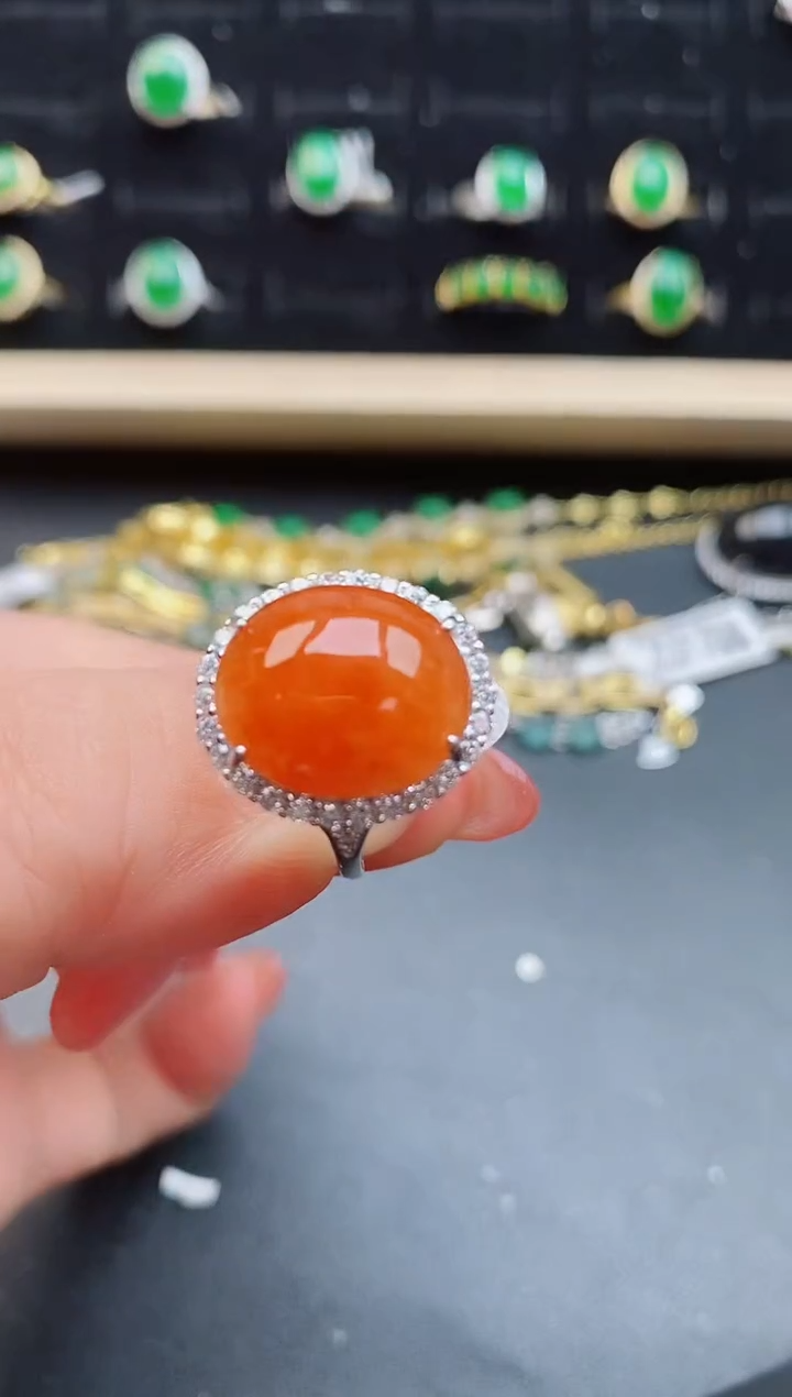 【闪购商品】翡翠戒指银S925镶嵌50800