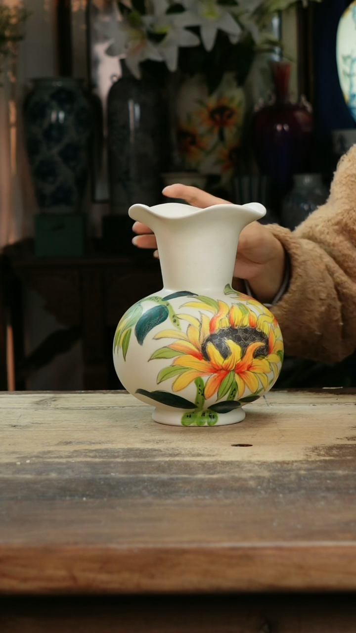 【闪购商品】瓷片景德镇纯手工釉下彩精品花瓶