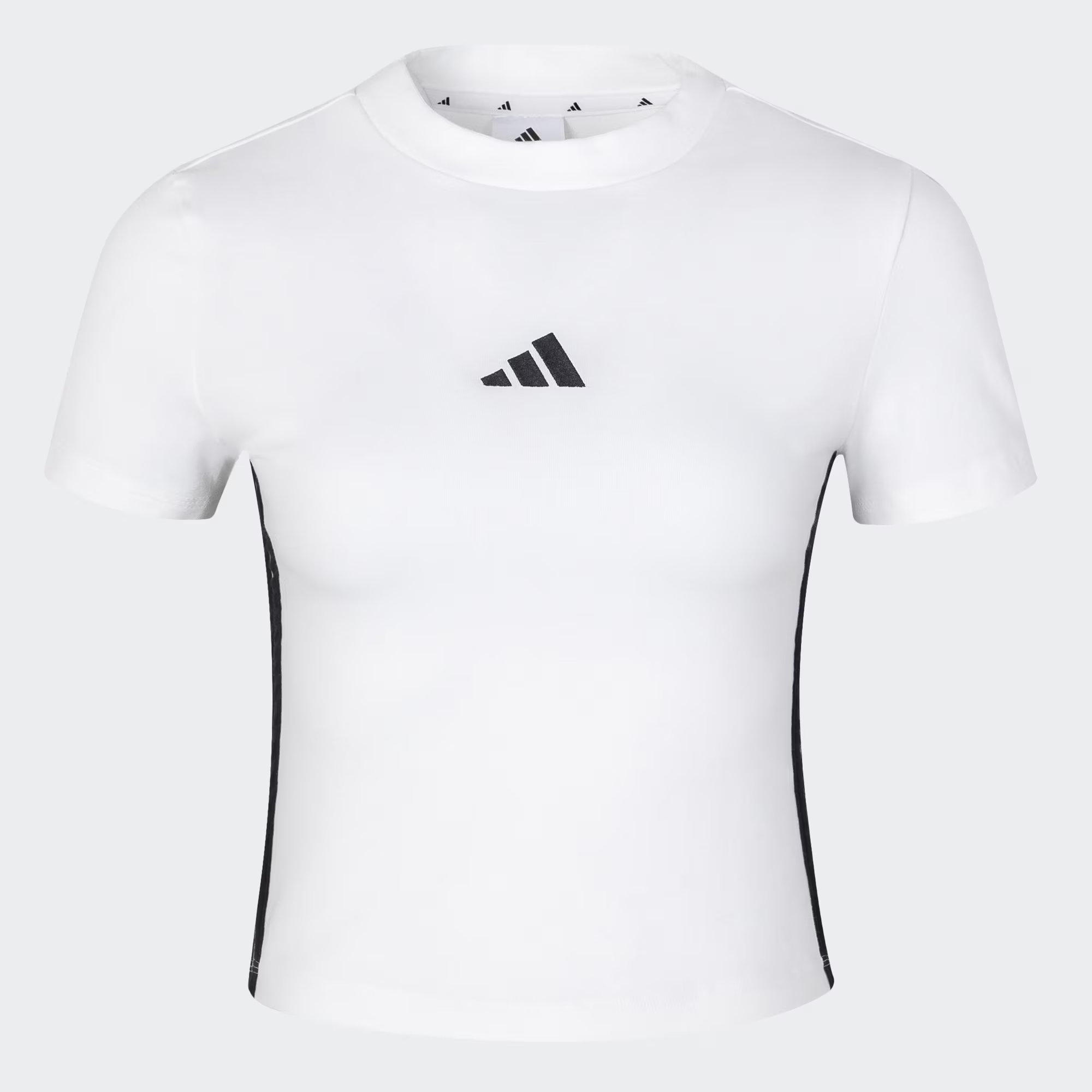 adidas/阿迪达斯女士短袖夏季易用系运动休闲修身T恤上衣JY8571