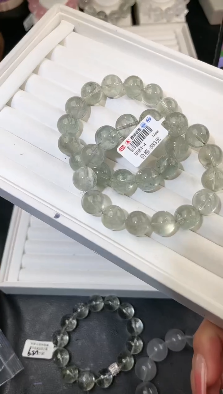 水晶手链未镶嵌多样性发一Q12绿阿塞14mm
