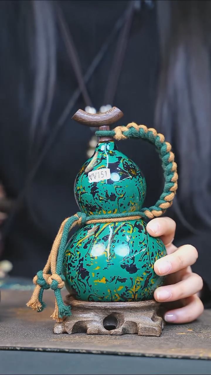 【闪购商品】WV151漆艺酒葫芦不包手串及旋转底座