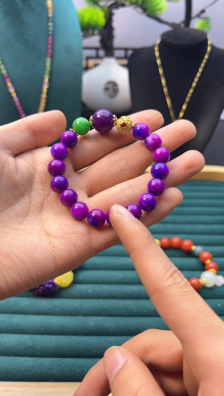 【闪购商品】苏纪石（舒俱来）手链14K金镶嵌S148