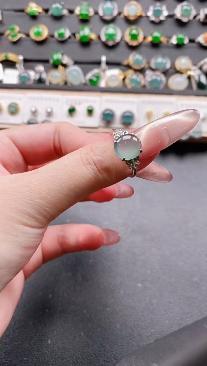 【闪购商品】翡翠戒指银S925镶嵌11111111