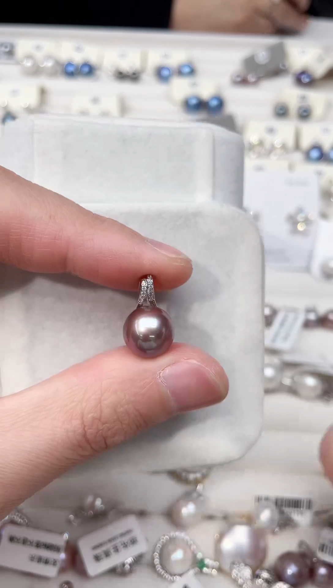 【闪购商品】淡水珍珠吊坠(不含链)银S925镶嵌吊坠