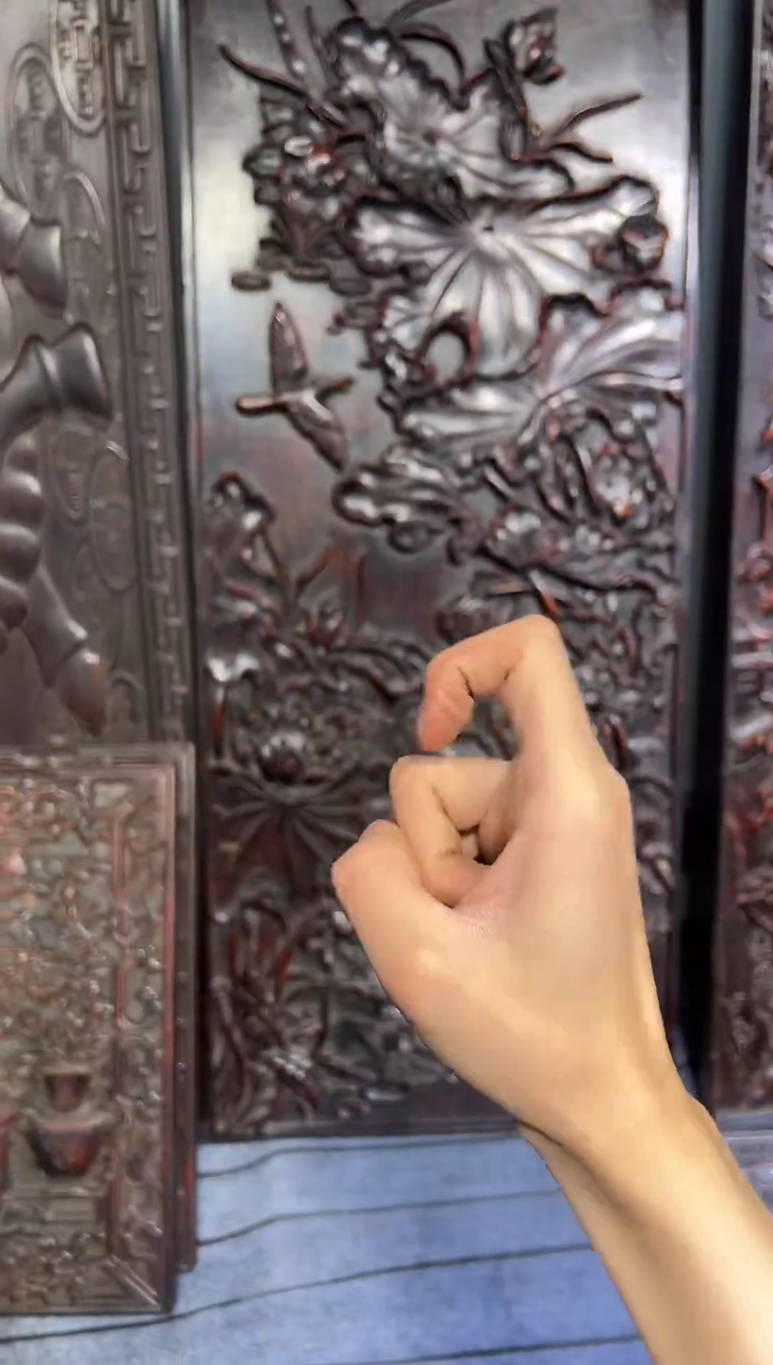 木紫檀雕刻一物一拍