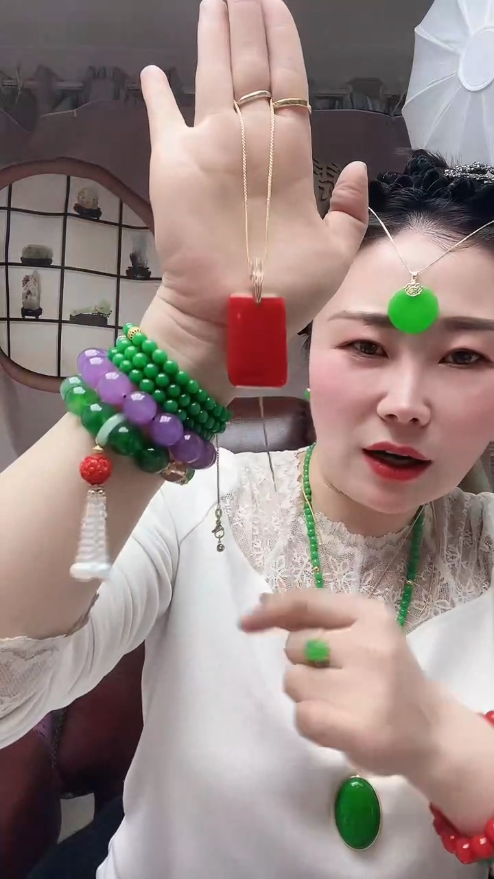 【闪购商品】翡翠颈饰14K金镶嵌A35号