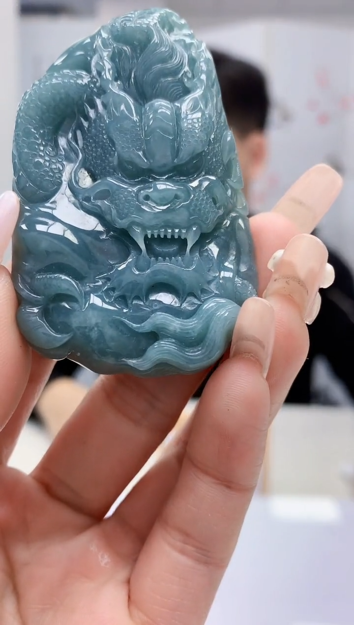 【闪购商品】定制翡翠未镶嵌4917lr-毛货挂件59