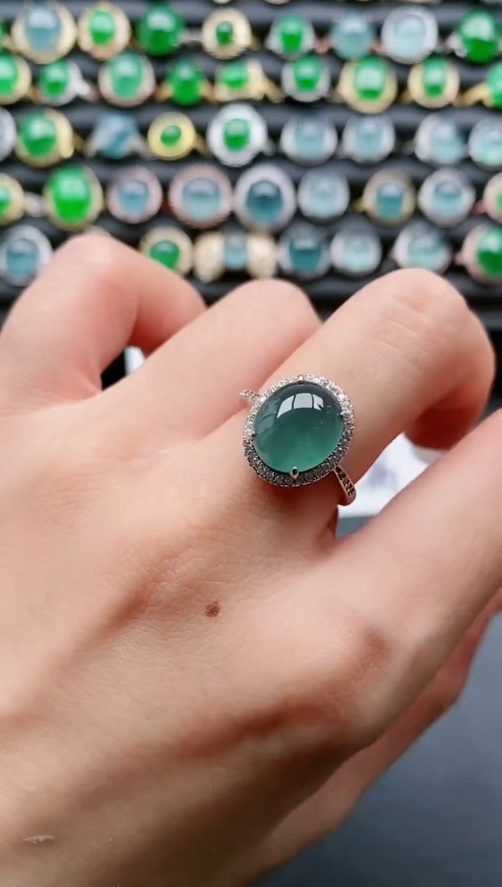 【闪购商品】翡翠戒指银S925镶嵌11111111