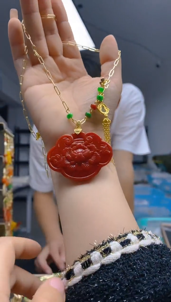 【闪购商品】玛瑙/玉髓耳饰合金308翡翠锁骨链