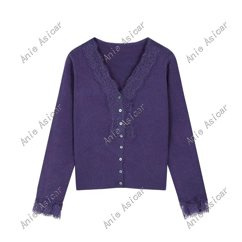 Q3321-A 洋气长袖针织衫女2025年秋季新款显瘦百搭气质减龄上衣