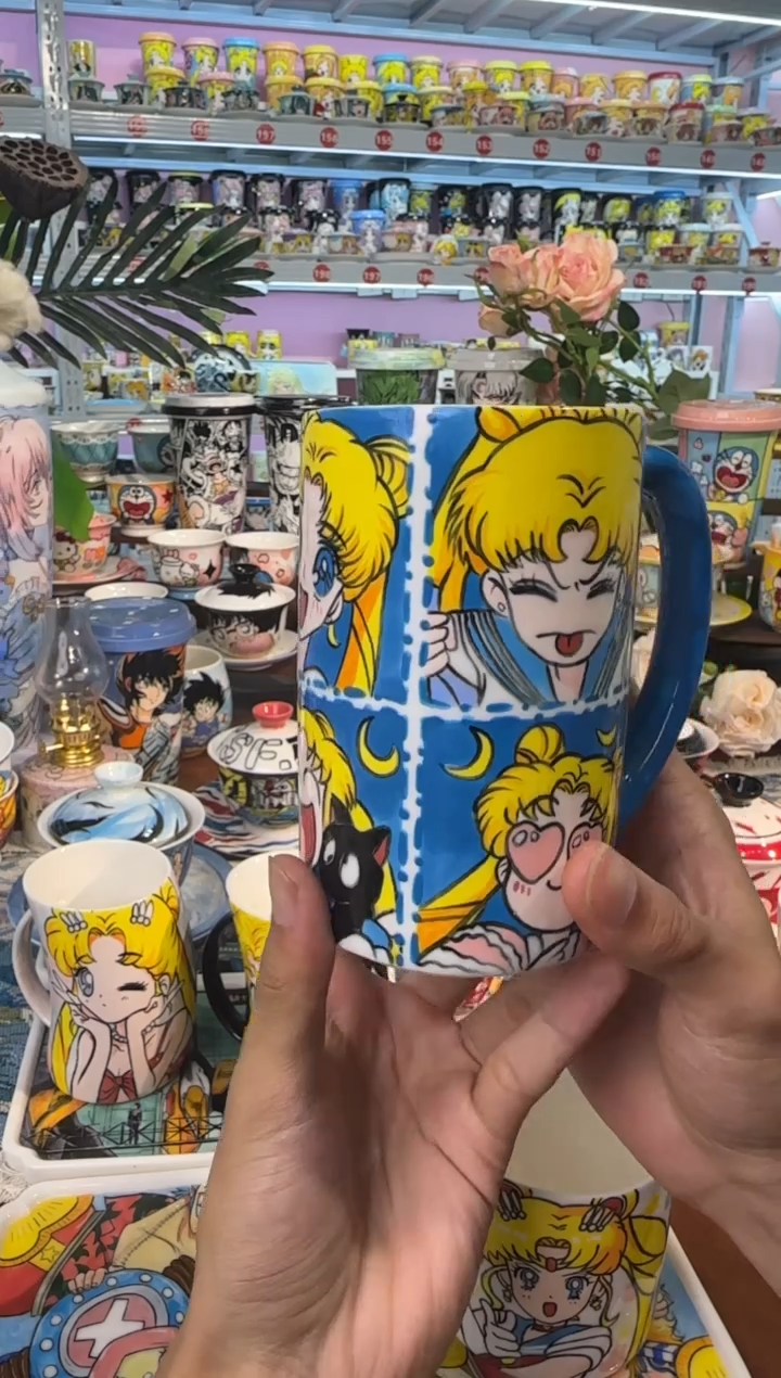 高温釉下彩纯手工手绘陶瓷