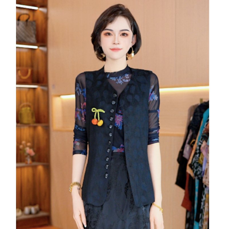 13000-23新款女士提花马甲