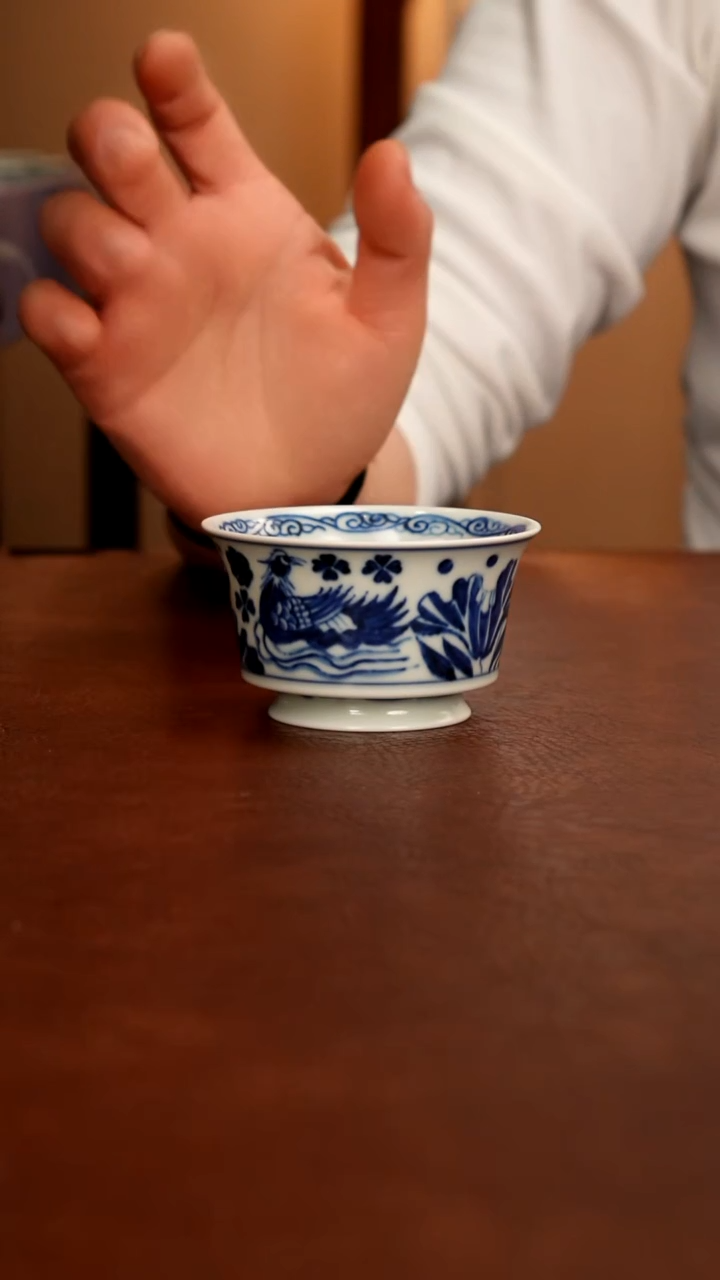 摆件陶景德镇瓷器，青花瓷手绘茶具~