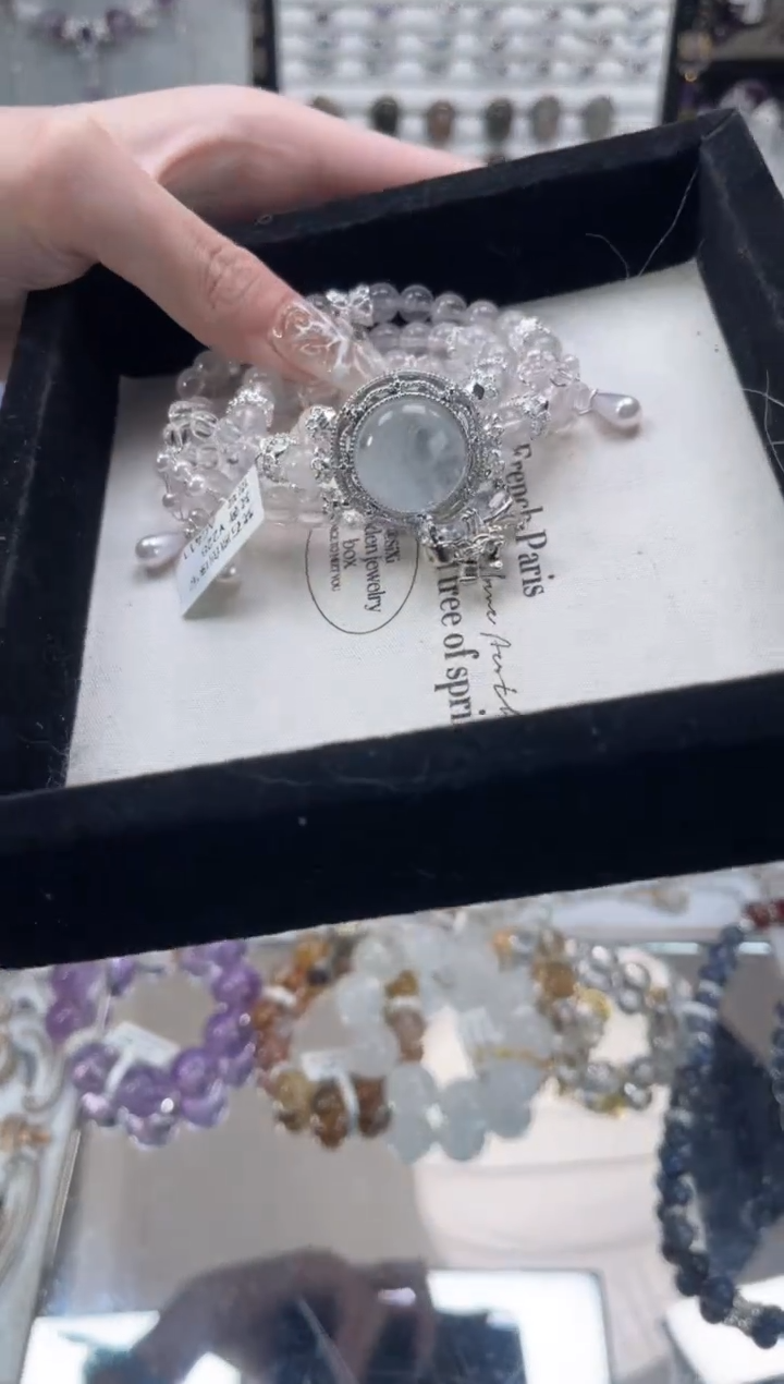 【闪购商品】烟晶手链银S925镶嵌天然水晶 多样性发货