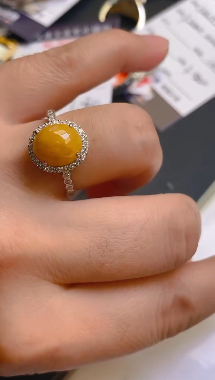 【闪购商品】翡翠耳饰银S925镶嵌天然A货翡翠1