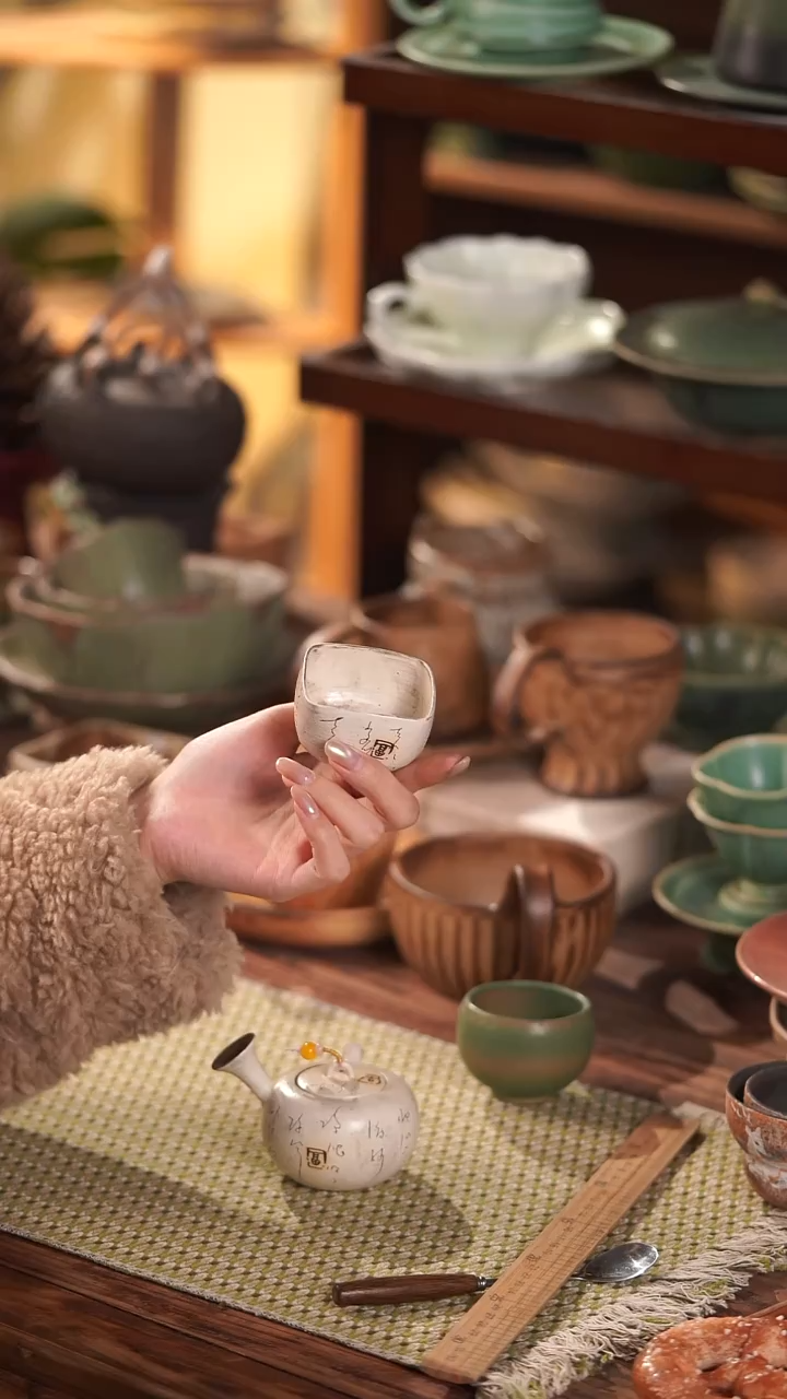 摆件陶景德镇手作餐具@@