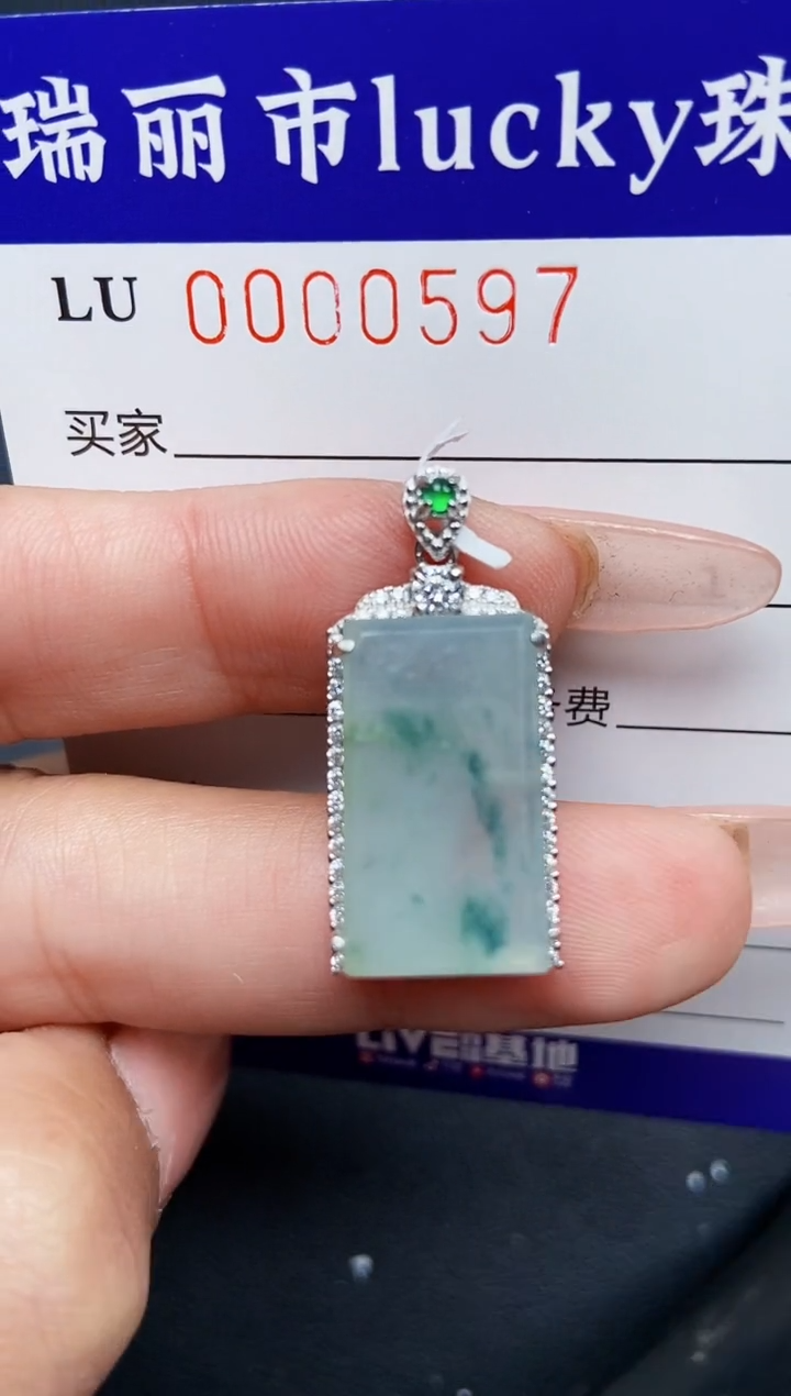 【闪购商品】翡翠颈饰银S925镶嵌0597