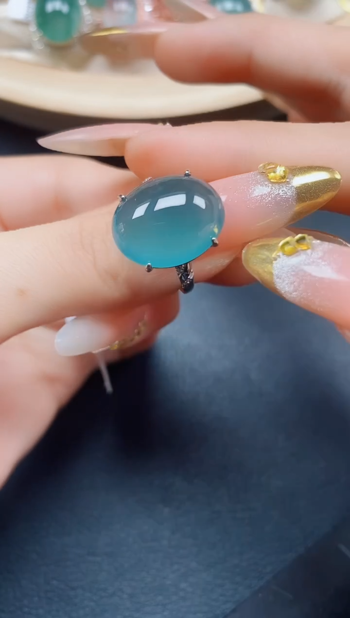 【闪购商品】翡翠戒指银S925镶嵌翡翠