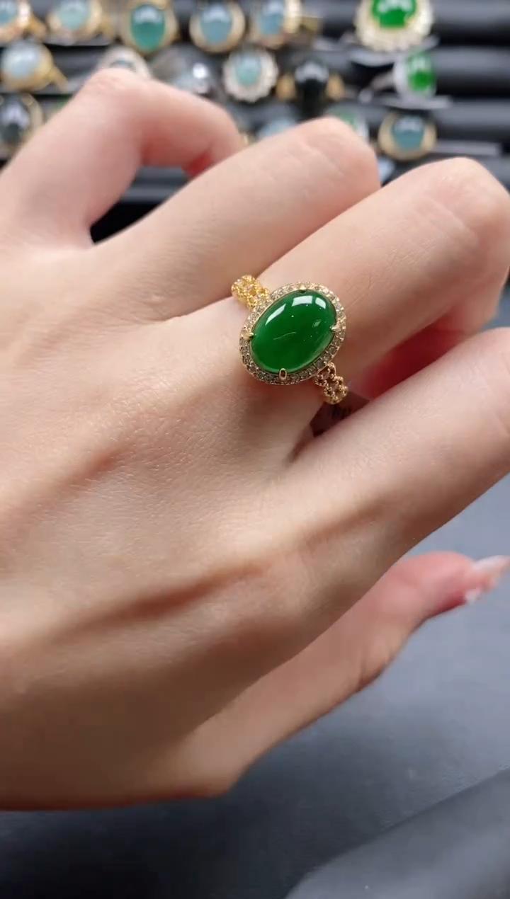 【闪购商品】翡翠戒指银S925镶嵌11111