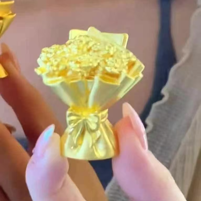 【以何珠宝】黄金花束足金999礼物送女友