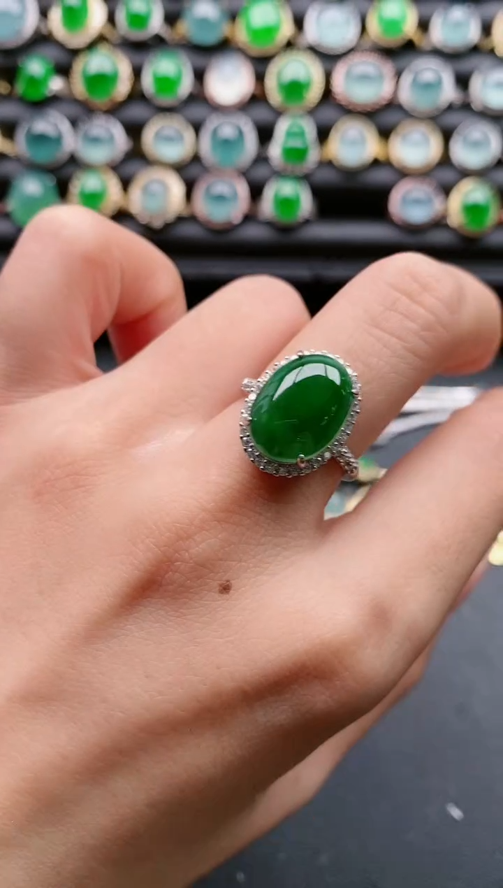 【闪购商品】翡翠戒指银S925镶嵌11111111