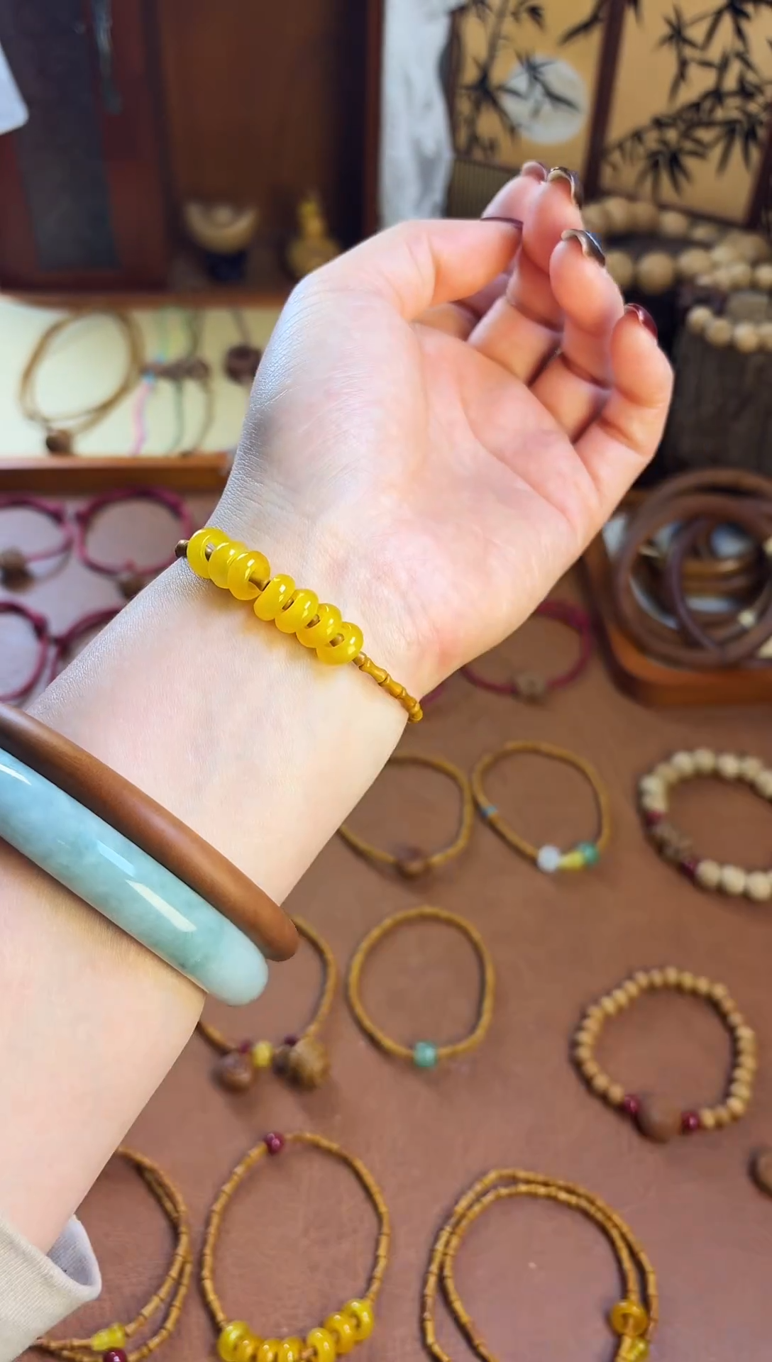 手串桃核竹节七宝福禄 