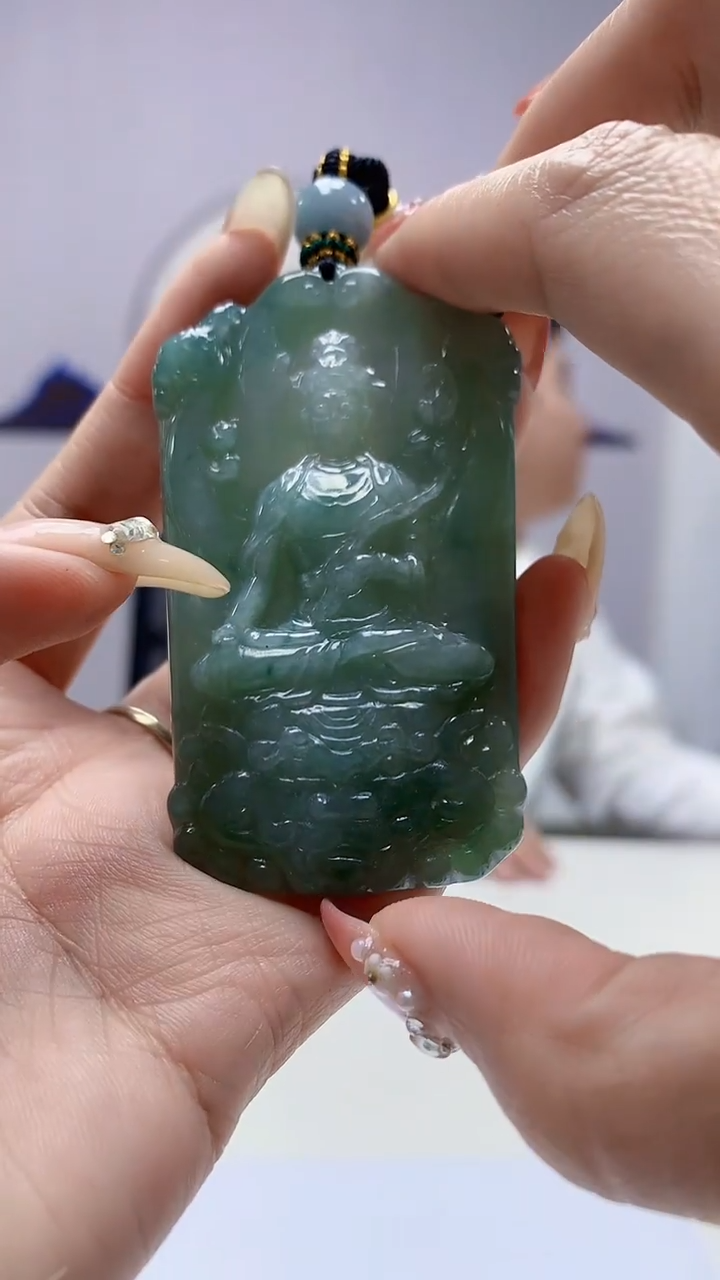 【闪购商品】定制翡翠未镶嵌5028DD-毛货挂件141
