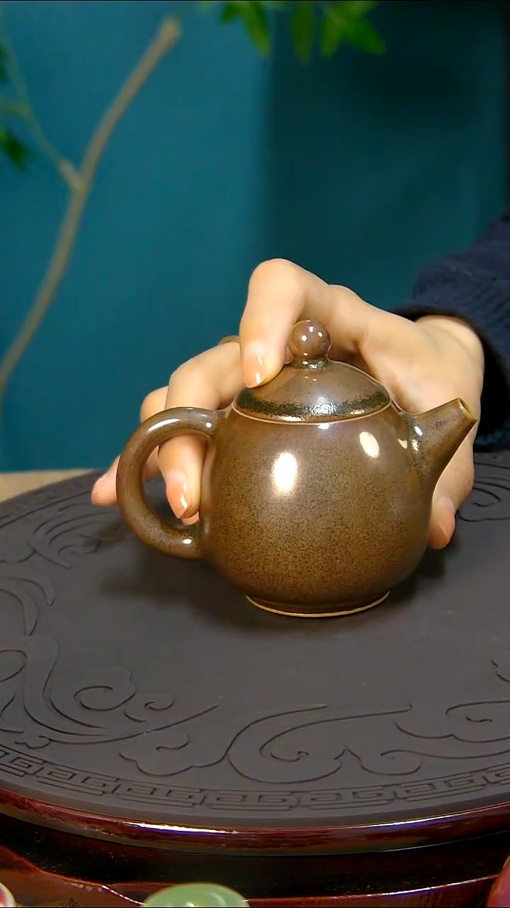 【闪购商品】杯原产地钧尚源钧瓷紫金龙蛋 壶