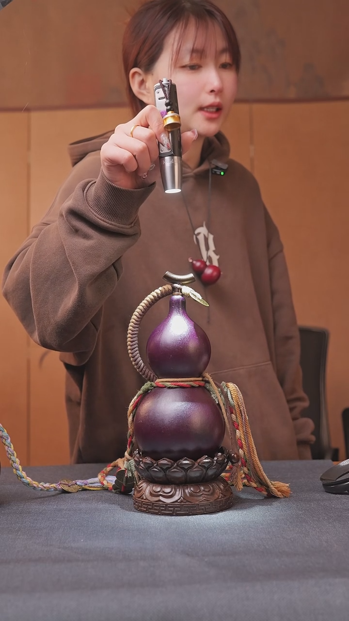 552号链接精品大漆葫芦现货现发[一物一拍]不包含莲花底座