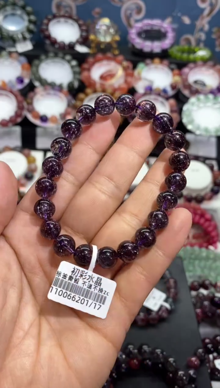 【闪购商品】水晶手串未镶嵌黑红超七9+