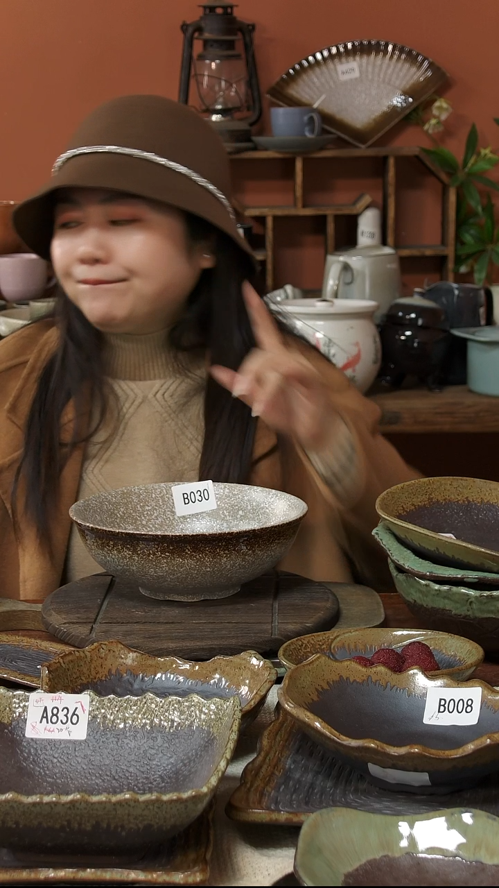 陶瓷B030陶瓷粗陶碗一个微瑕21*8.5