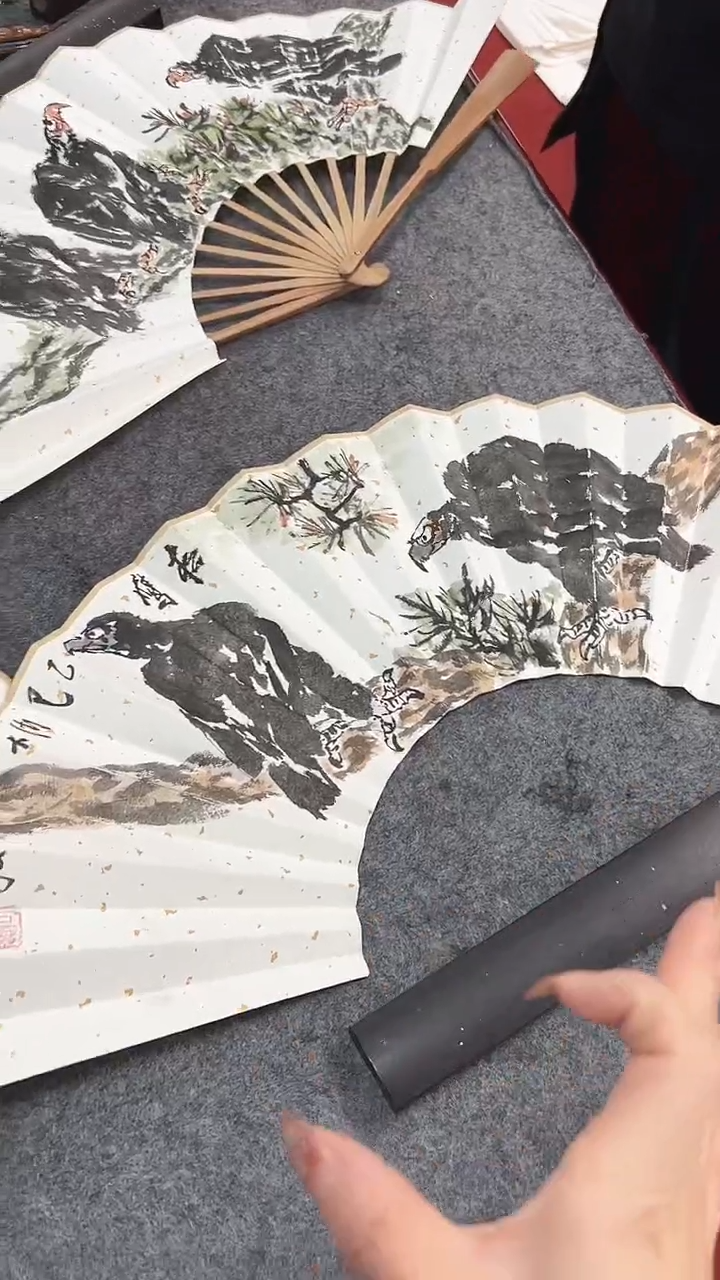 国画周大拙/国画/扇子