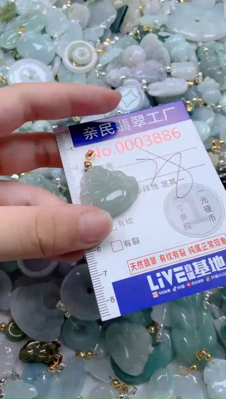 翡翠未镶嵌吊坠(不含链)3886