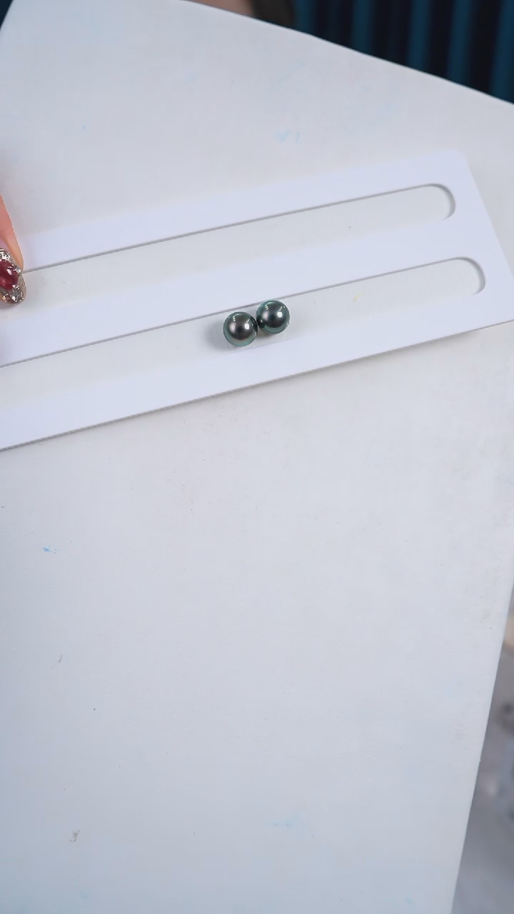 【闪购商品】海水珍珠裸珠未镶嵌9-10mm大溪地对珠