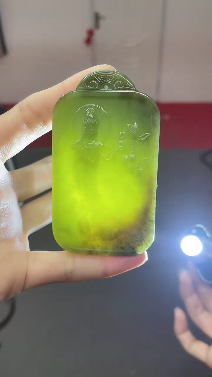 【闪购商品】岫岩河磨玉（透闪石质玉）手串未镶嵌析木观音吊坠