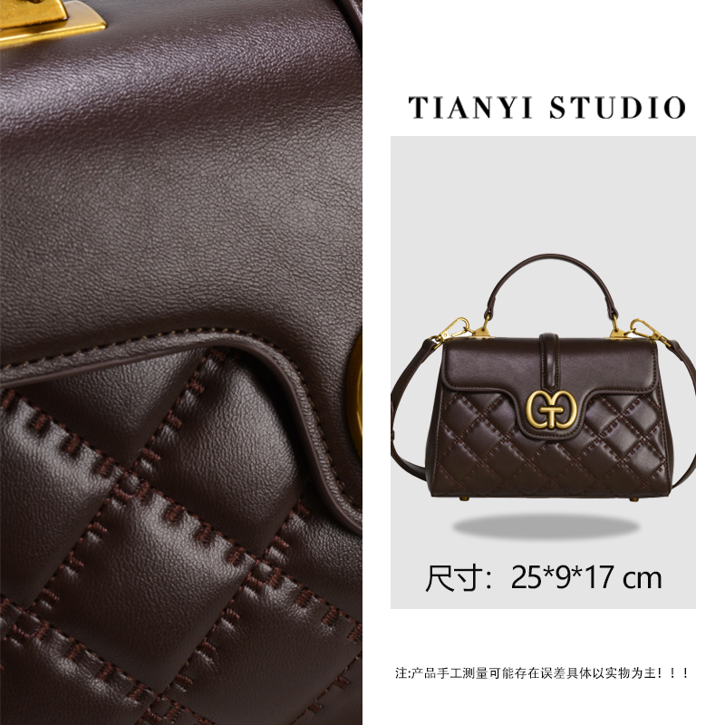 【天一甄选】GQ-1893-咖啡  轻奢高级韩版单肩时尚简约女包