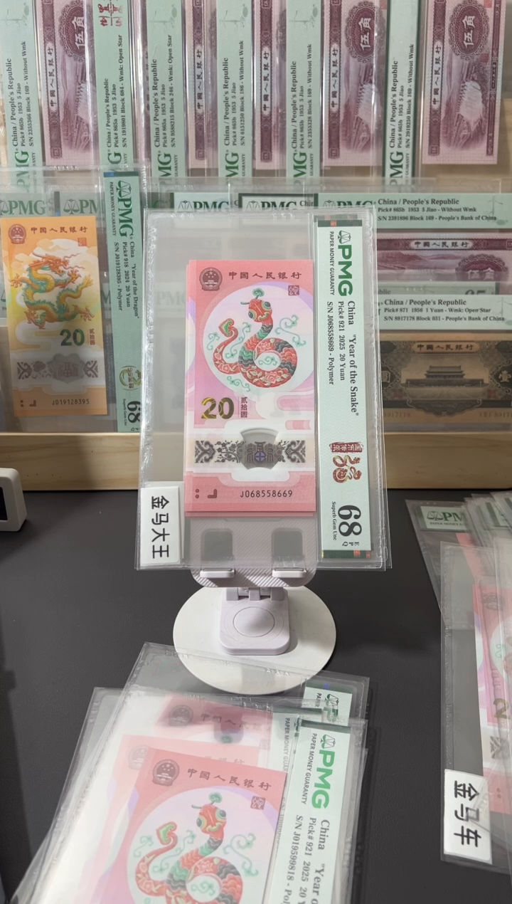 塑料蛇钞pmg68金马王满号