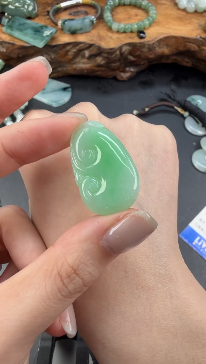 吊坠(不含链)未镶嵌翡翠翡翠饰品-214