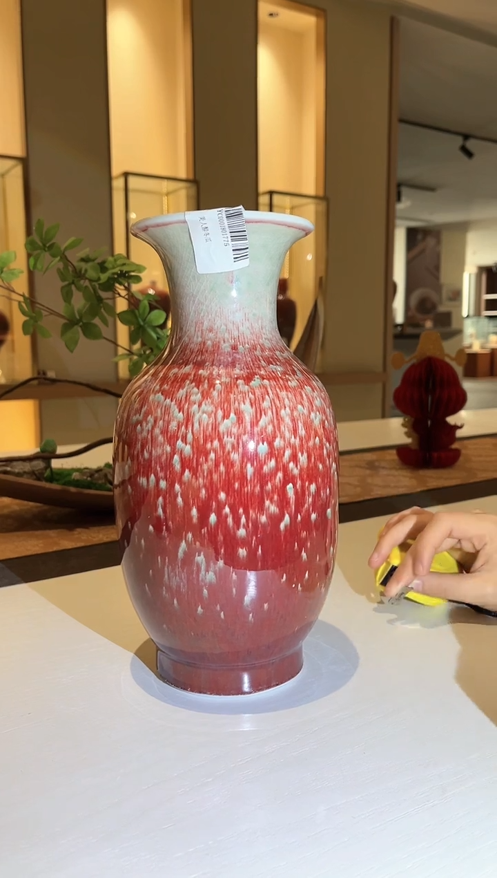 【闪购商品】摆件景德镇陶瓷美人醉冬瓜赏瓶
